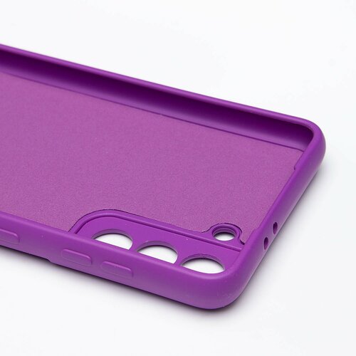 Накладка Samsung S21/S30 фиолетовый Silicone Case Full без лого - 5