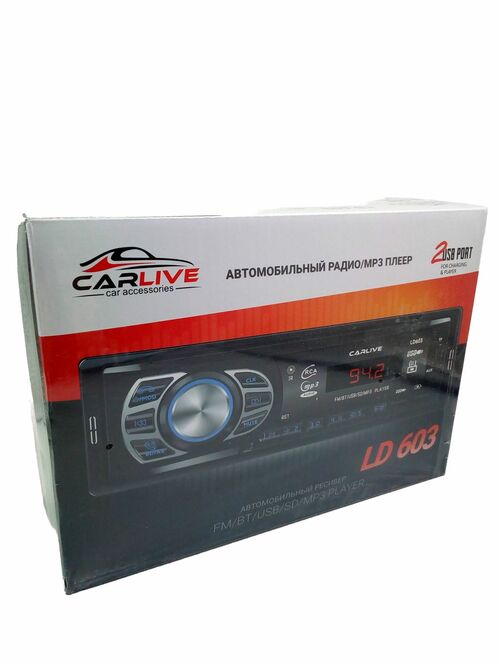 Автомагнитола CarLive LD603 1 din 2*USB, microSD, AUX Bluetooth, пду