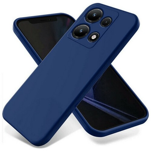 Накладка Xiaomi Poco M6 Pro 4G/Redmi Note 13 Pro 4G/Note 14S темно-синий Silicone Case Full без лого