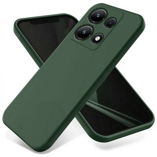 Накладка Xiaomi Poco M6 Pro 4G/Redmi Note 13 Pro 4G/Note 14S темно-зеленый Silicone Case Full без лого