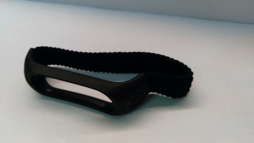 Xiaomi Mi Band 5/6 текстиль черный с вкраплениями (подходит на Mi 3/4)