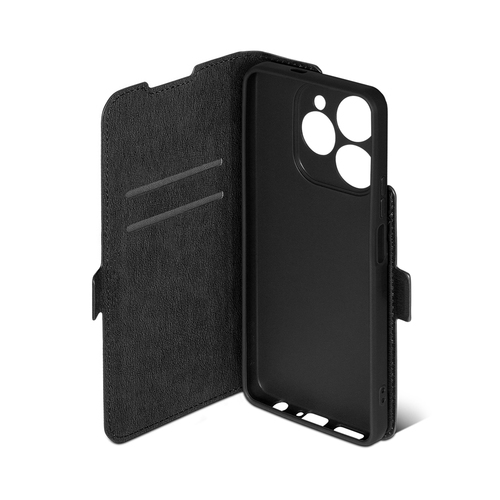 Чехол-книжка Tecno Spark 20 Pro черный горизонтальный DF - 3