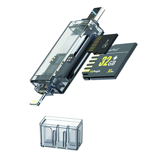 Картридер Walker WCD-71 Type-C/Lightning microSD/SD - 2