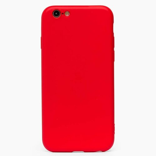 Накладка Apple iPhone 6 Plus красный Silicone Case Full без лого