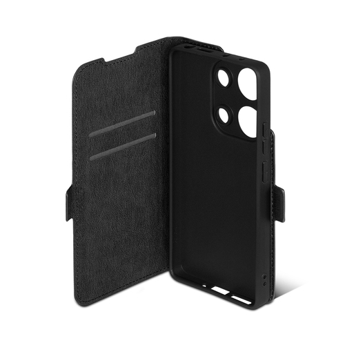 Чехол-книжка Xiaomi Redmi Note 13 4G черный горизонтальный DF - 3