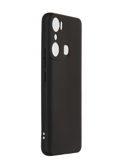 Накладка Infinix Hot 20i черный матовый с защитой камеры 1мм силикон Однотонный