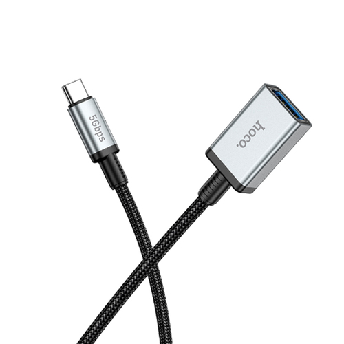 Переходник OTG Type-C - USB 3.0 Hoco US10 текстиль 0,5 м.