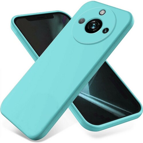 Накладка Realme 11 Pro бирюзовый Silicone Case Full без лого