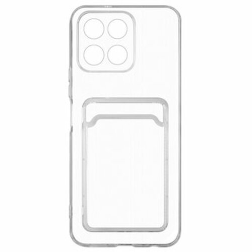 Накладка Huawei Honor X8b прозрачный с визитницей и защитой камеры силикон iBox Crystal