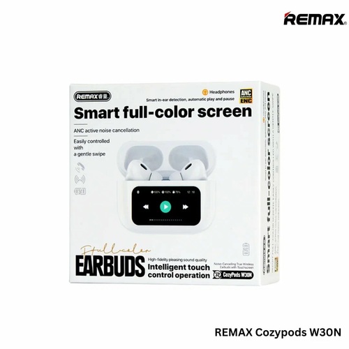 Гарнитура Стерео Remax W30N белый Bluetooth ANC, сенсорный дисплей