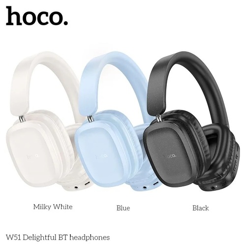 Наушники HOCO W51 накладные, Bluetooth, микрофон, черный - 3