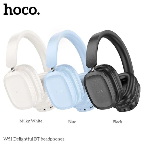 Наушники HOCO W51 накладные, Bluetooth, микрофон, белый - 2