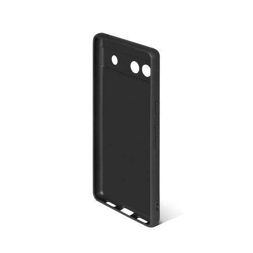 Накладка Google Pixel 7A черный матовый с защитой камеры 1мм силикон Однотонный - 2
