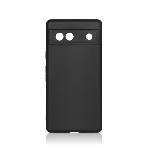 Накладка Google Pixel 7A черный матовый с защитой камеры 1мм силикон Однотонный
