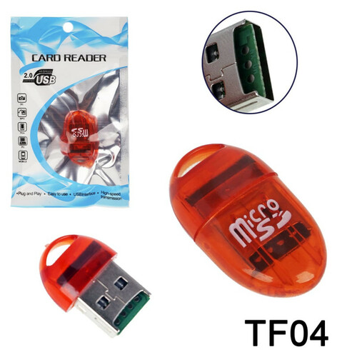 Картридер TF04 USB 2.0, micro SD