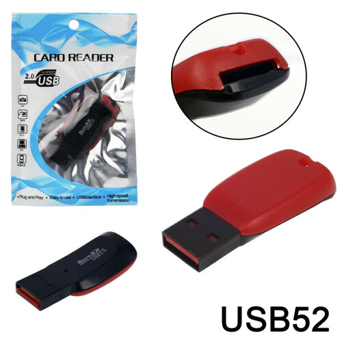 Картридер USB52 USB 2.0, micro SD