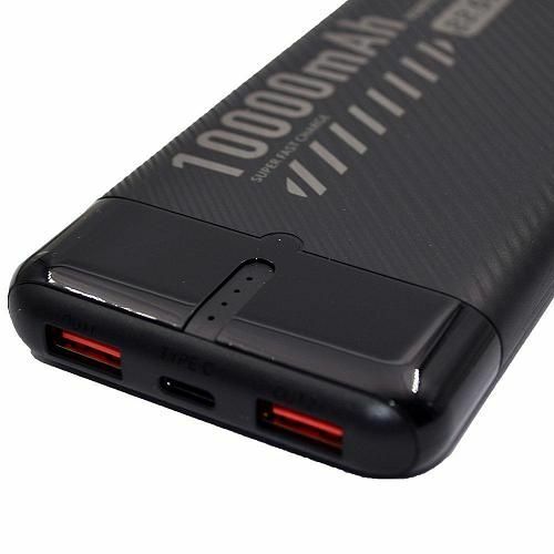 Внешний аккумулятор 10000 mAh Denmen DP40 2USB+Type-C белый LED индикатор - 2