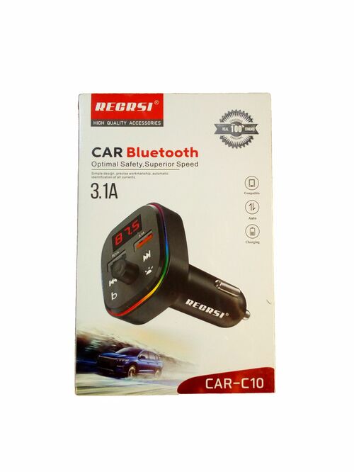 FM-трансмиттер RECRSI CAR C10 Bluetooth, черный