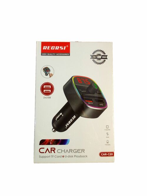 FM-трансмиттер RECRSI CAR C20 Bluetooth, черный