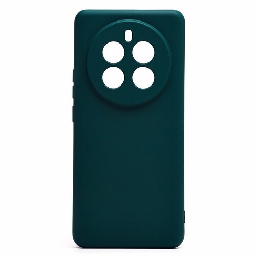 Накладка Realme 12 Pro/12 Pro Plus темно-зеленый Silicone Case Full без лого
