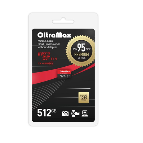 Карта памяти micro SD OltraMax 512GB Класс 10 без адаптера