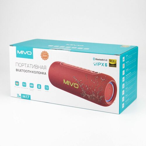 Колонка Бумбокс Mivo M17 TF/AUX/USB/bluetooth 20Вт черный - 2