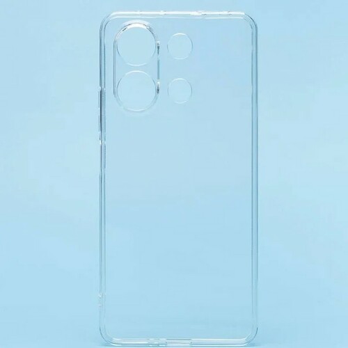 Накладка Xiaomi Redmi Note 13 4G прозрачный с защитой камеры 1.5мм силикон