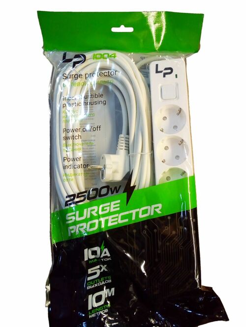 Сетевой фильтр Live-Power LP1004 белый 10 м 5 розеток 2200W 10A