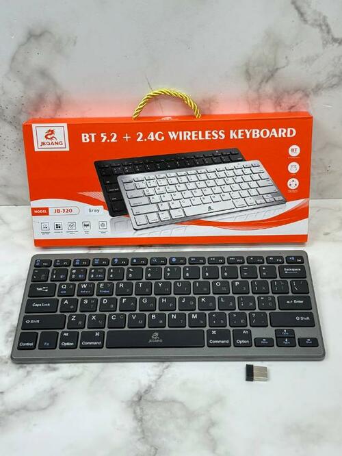 Клавиатура JEQANG JB-320 беспроводная Bluetooth серебро - 3