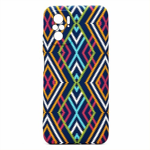Накладка Xiaomi Redmi Note 10/10S/Poco M5S colorful с защитой камеры силикон Luxo Геометрия Ромбы