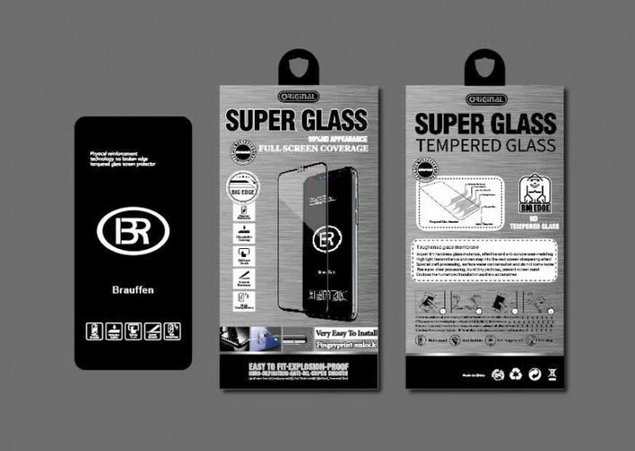 Защитное стекло Apple iPhone 13/13 Pro/14/16e черный FullGlue Brauffen