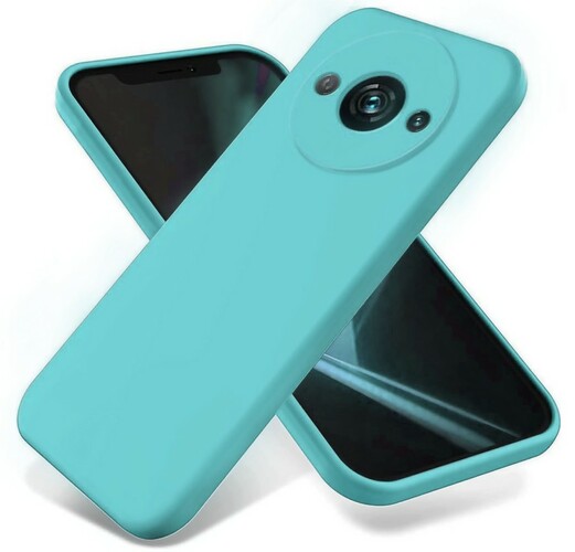 Накладка Xiaomi Poco C61/Redmi A3 бирюзовый Silicone Case Full без лого