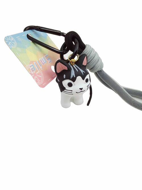 Брелок баночка с водой+игрушка+глитер с ремешком