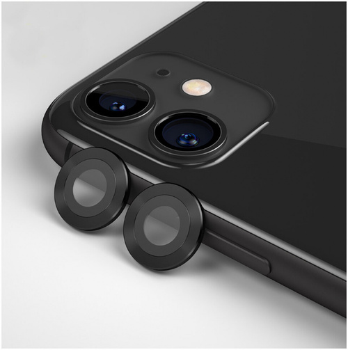 Защитное стекло для камеры Apple iPhone 12 черный FullGlue прозрачное