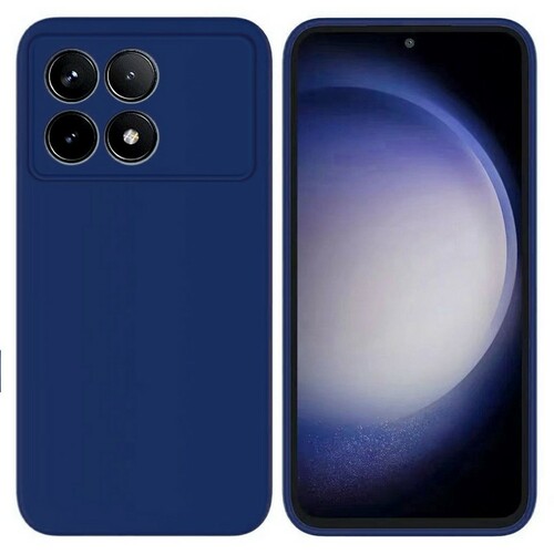 Накладка Xiaomi Poco X6 Pro 5G синий Silicone Case Full без лого