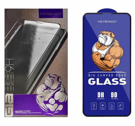 Защитное стекло Xiaomi Poco X6/Redmi Note 13 Pro 5G черный FullGlue HeyBingo
