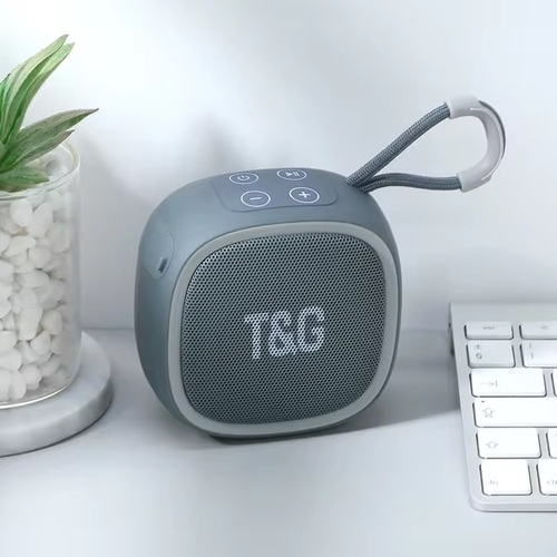 Колонка Бумбокс TG659 TF/AUX/USB/bluetooth серый - 2