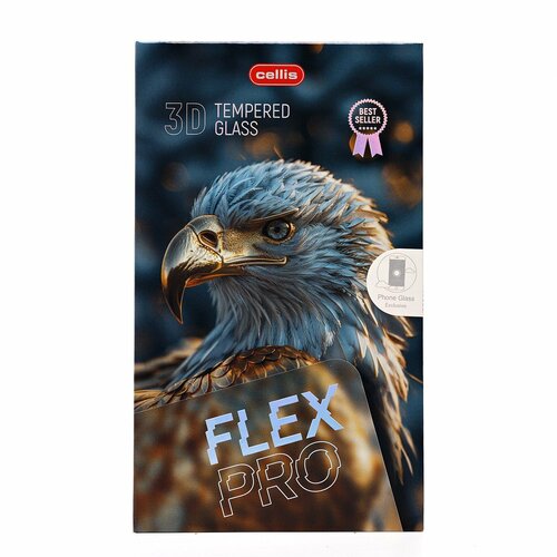 Защитное стекло Apple iPhone 16 Pro Max черный FullGlue Cellis Flex Pro - 2