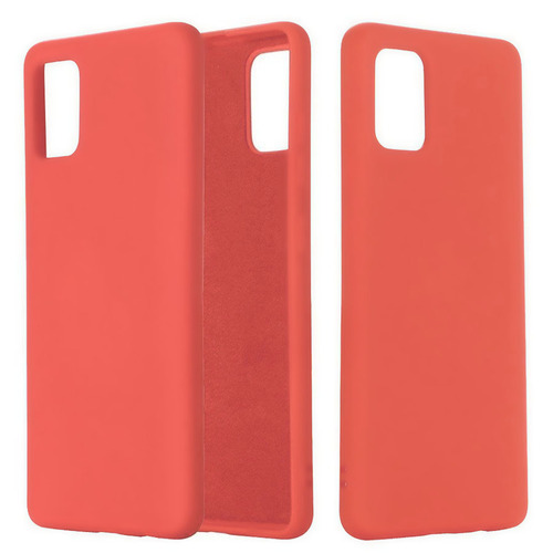 Накладка Samsung A51 коралловый Silicone Case без лого