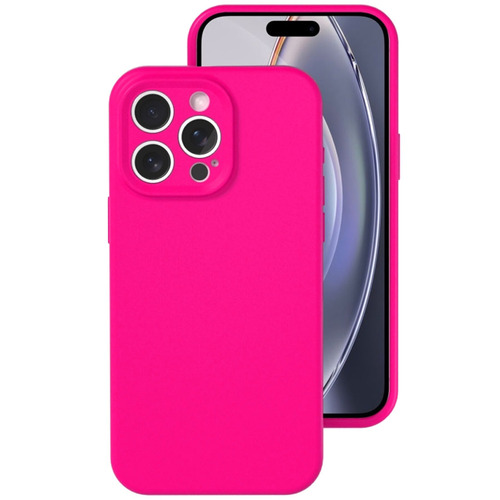 Накладка Apple iPhone 16 Pro Max ярко-розовый Silicone Case Full без лого