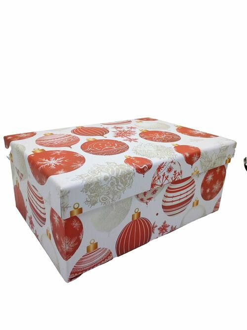 Подарочная упаковка коробка 30*22,8*13см красно-белый