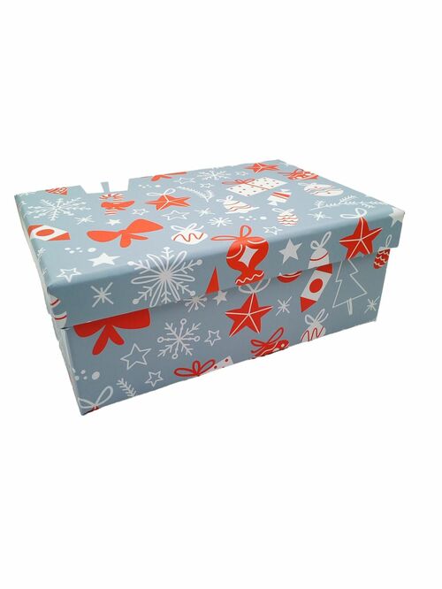 Подарочная упаковка коробка 34*26*15,3см серый