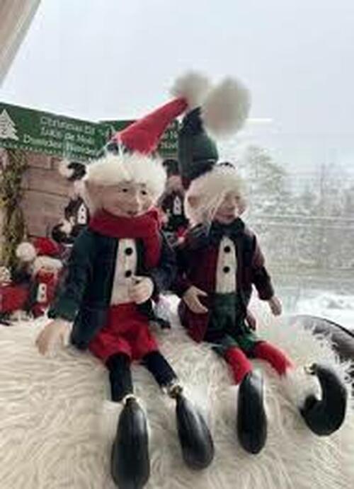 Фигурка Рождественский Эльф 40см текстиль