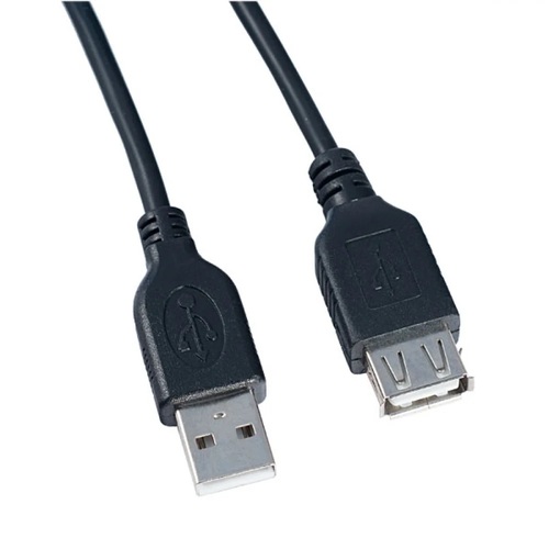 Кабель USB 2.0 AM - AF Perfeo U4501 пвх черный 0,5 м.