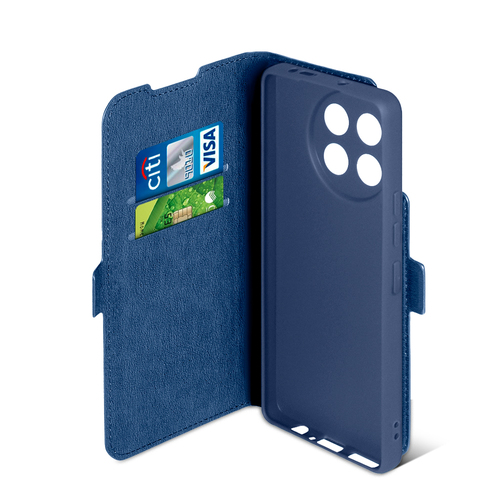 Чехол-книжка Tecno Camon 30 Pro синий горизонтальный DF - 3