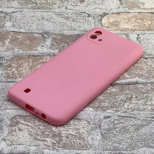 Накладка Realme C20/C11 2021 розовый Silicone Case Full без лого