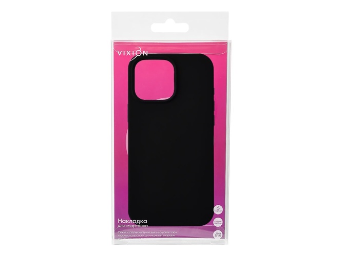 Накладка Apple iPhone 16 Pro Max черный Vixion Silicone Case без лого - 3