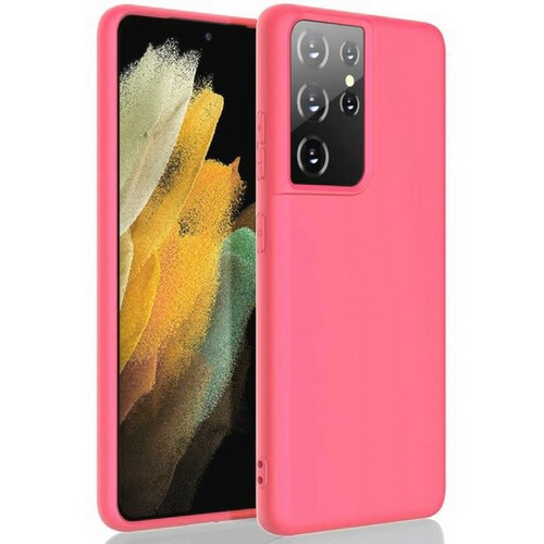 Накладка Samsung S21 Ultra/S30 Ultra розовый Silicone Case без лого