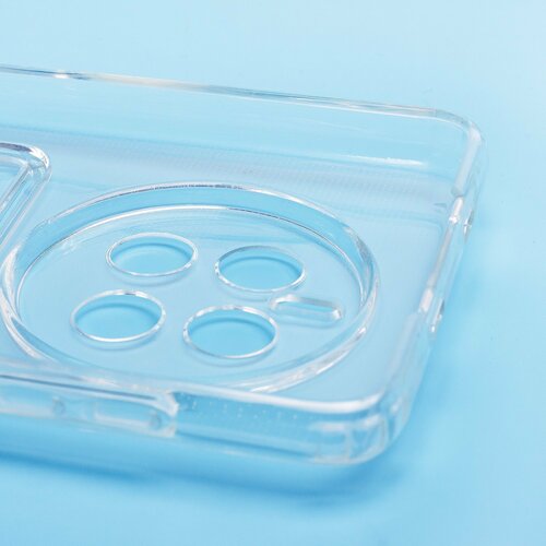 Накладка Huawei Nova 13 прозрачный с визитницей и защитой камеры силикон Противоударный - 4