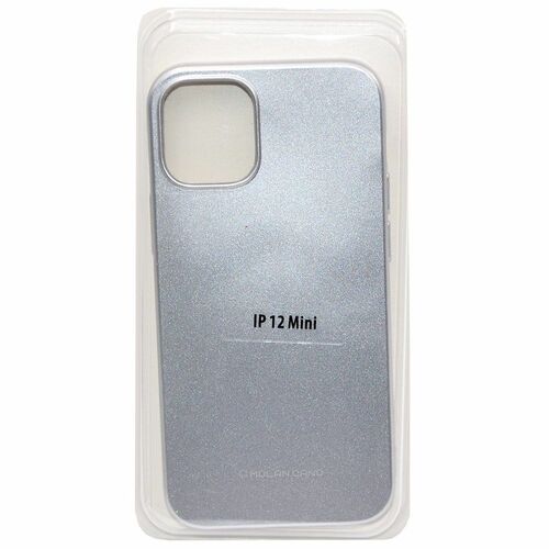Накладка Apple iPhone 12 mini серебро силикон MOLAN CANO Металлик
